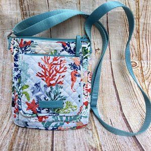 VERA Bradley Anchors Away Blue Nautical Crossbody Shoulder Purse Bag Ocean Beach